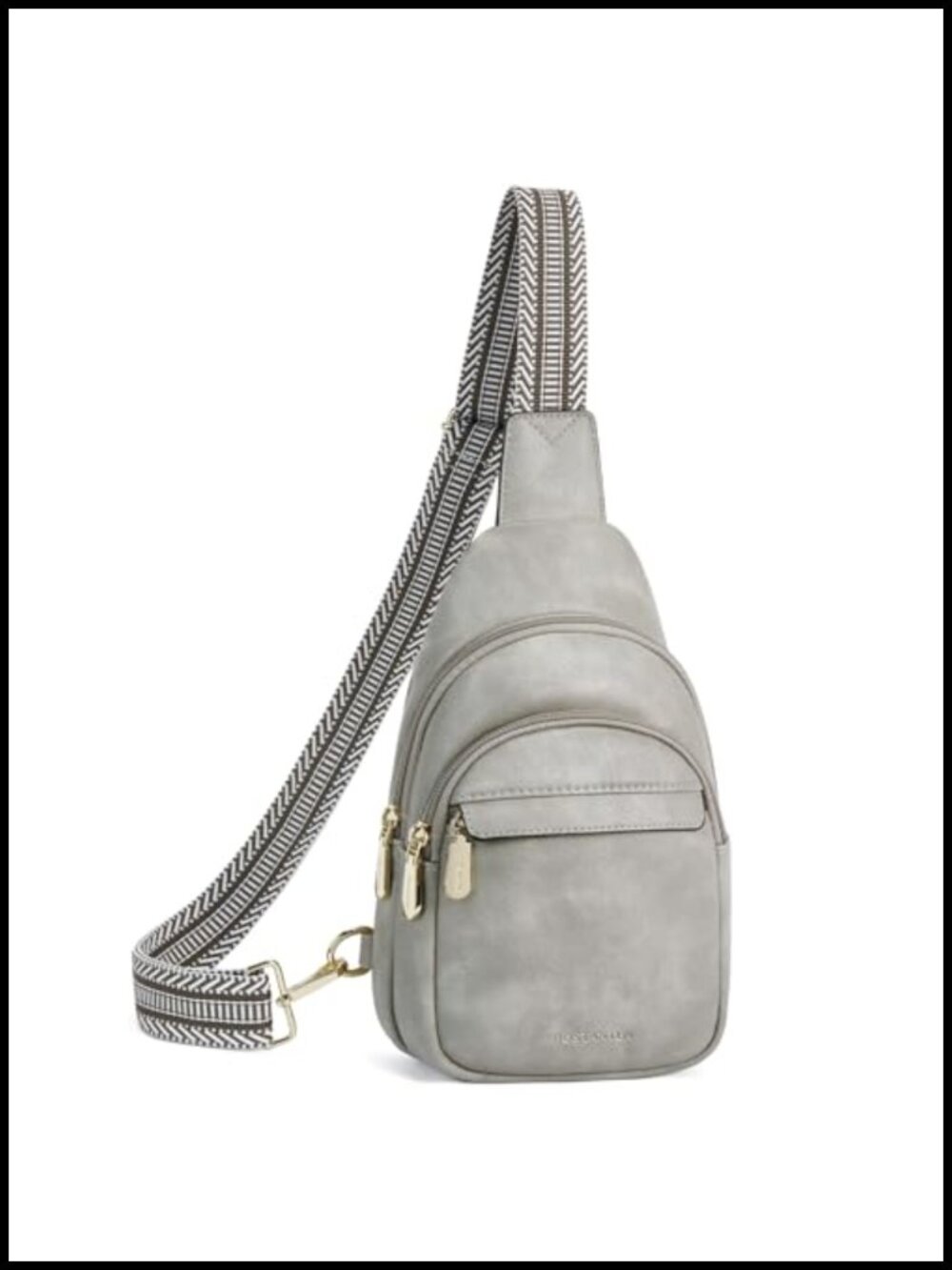 PU Leather Sling Bag Crossbody Anti Theft Travel Fanny Pack